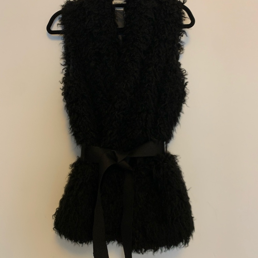 Zadig & Voltaire Faux Fur Black Sleeveless Jacket - image 3